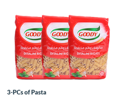 قودي - مكرونة خواتم مخططة ٣*٥٠٠ غرام