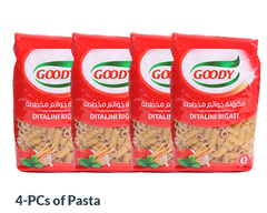 قودي - مكرونة خواتم مخططة ٤*٥٠٠ غرام