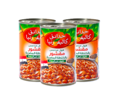 حدائق كاليفورنيا - فول مدمس مقشر بالخلطة المصرية ٣*٤٥٠ غرام