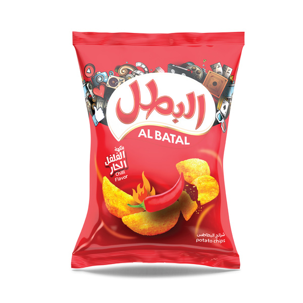 رقائق البطاطس بنكهة الفلفل الحار