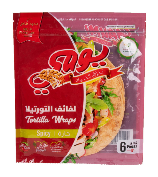 Buy Yaumi Tortilla Wraps Spicy 6Pieces and Bakery online Danube