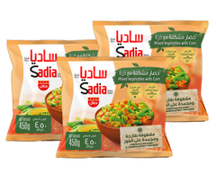 ساديا - خضار مشكلة مع ذرة ٣*٤٥٠ غرام