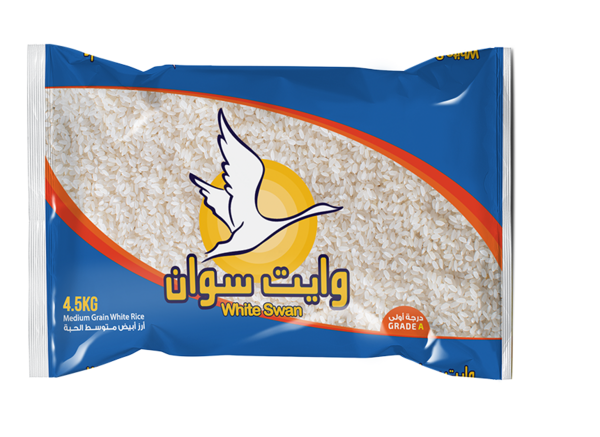 أرز متوسط الحبة أبيض