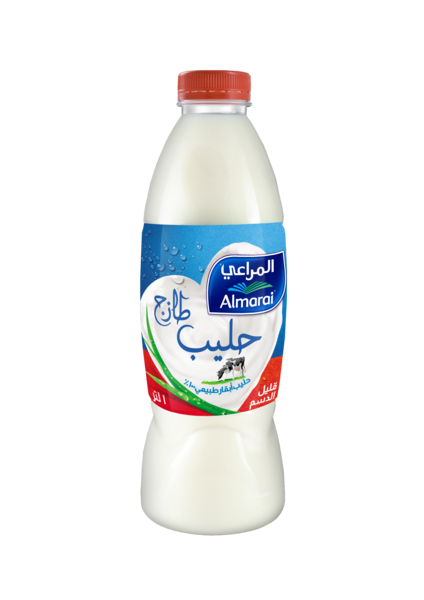 حليب طازج قليل الدسم
