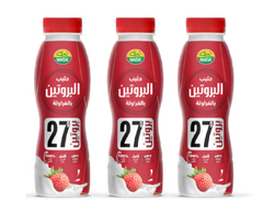 ندى - حليب البروتين بنكهة الفراولة ٣*٣٢٠ مل