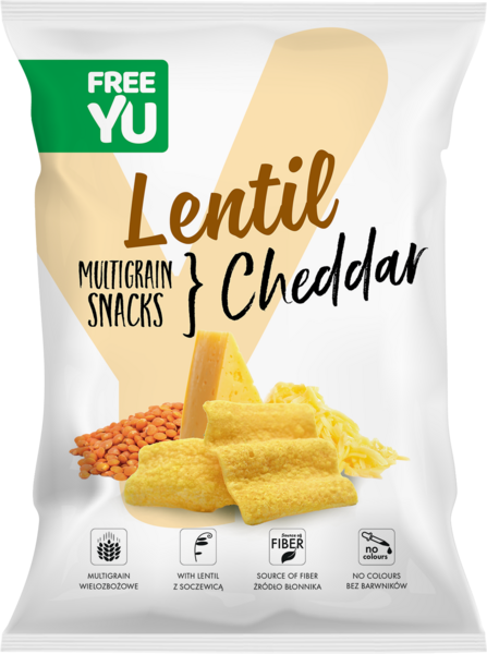 Lentil multigrain snacks Cheddar