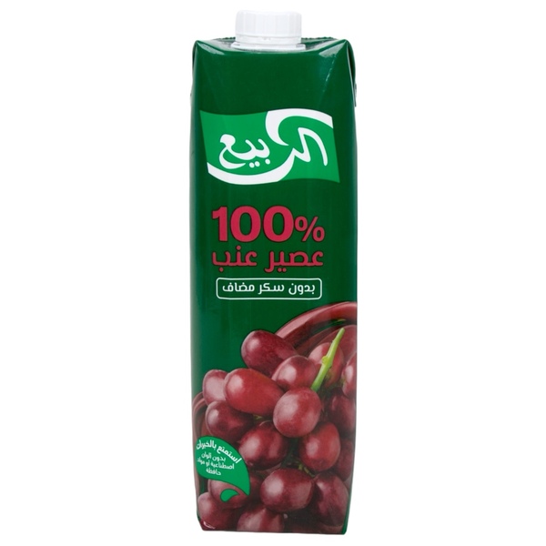 ١٠٠٪ عصير عنب بدون سكر مضاف