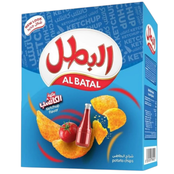 رقائق البطاطس بنكهة الكاتشب