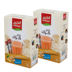 الخير شاي كرك بالزنجبيل بدون سكر مضاف ٢*١٢*١٥ غرام