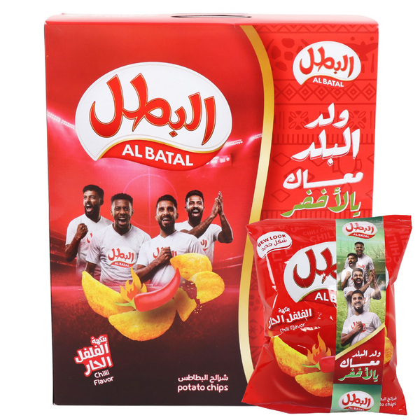 رقائق البطاطس بنكهة الفلفل الحار